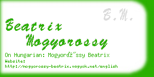 beatrix mogyorossy business card